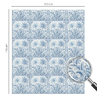 Mlečna folija za okna vitraž Tropska pokrajina