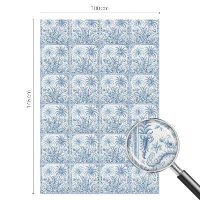 Mlečna folija za okna vitraž Tropska pokrajina