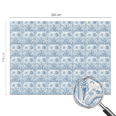 Mlečna folija za okna vitraž Tropska pokrajina