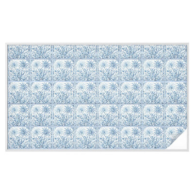 Mlečna folija za okna vitraž Tropska pokrajina