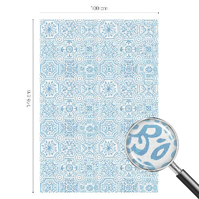 Mlečna folija za okna vitraž Modre ploščice