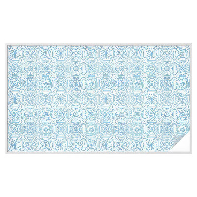 Mlečna folija za okna vitraž Modre ploščice