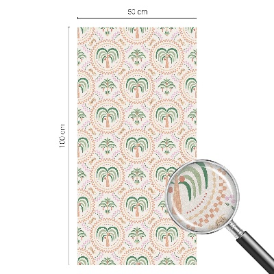 Okenska folija vitraž za zasebnost Eksotične palme