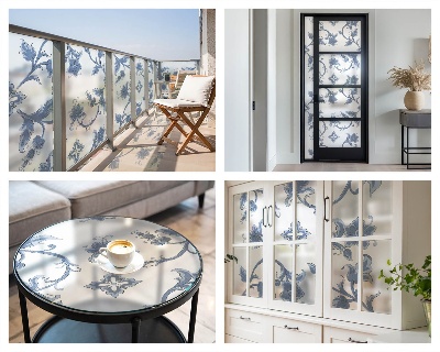 Folija za okna proti soncu Cvetlični ornament