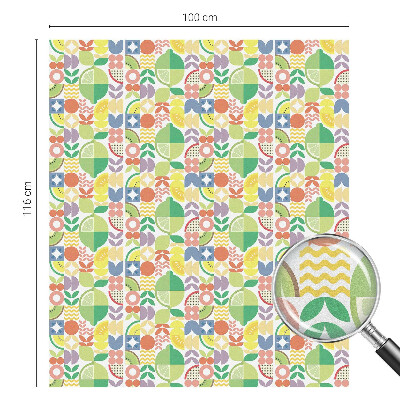 Okenska folija vitraž za zasebnost Barvito sadje