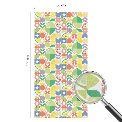 Okenska folija vitraž za zasebnost Barvito sadje