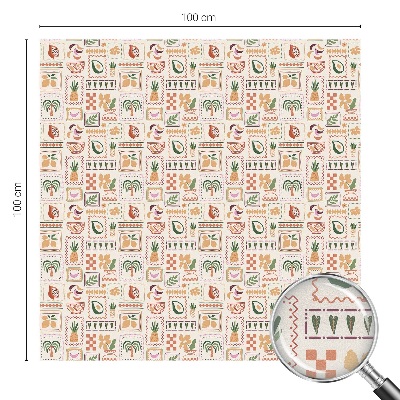 Okenska folija vitraž za zasebnost Folklorni vzorci