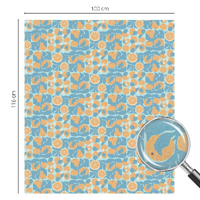 Mlečna folija za okna vitraž Ribji citrus