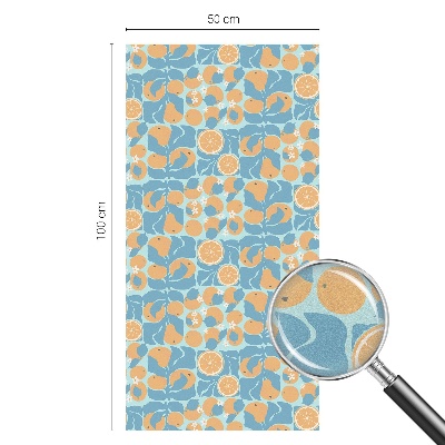 Mlečna folija za okna vitraž Ribji citrus