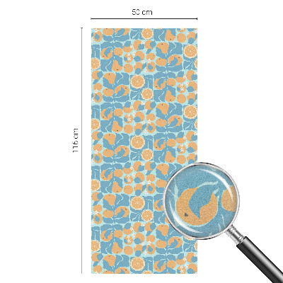 Mlečna folija za okna vitraž Ribji citrus