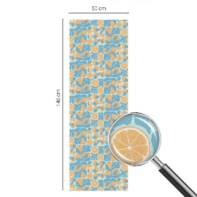 Mlečna folija za okna vitraž Ribji citrus