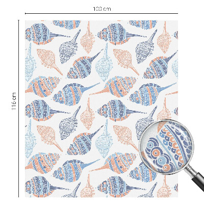 Mlečna folija za okna vitraž Morske školjke