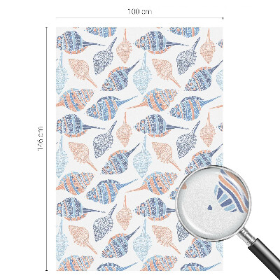 Mlečna folija za okna vitraž Morske školjke