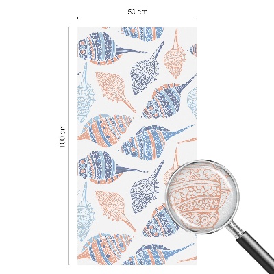 Mlečna folija za okna vitraž Morske školjke
