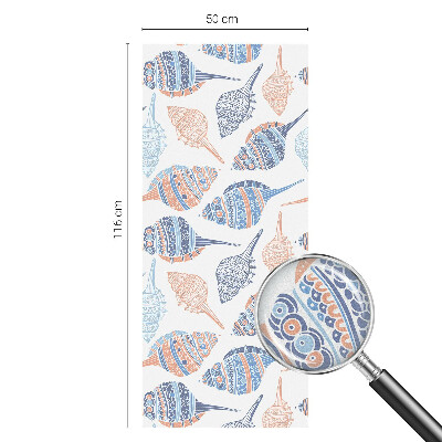 Mlečna folija za okna vitraž Morske školjke