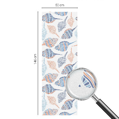 Mlečna folija za okna vitraž Morske školjke