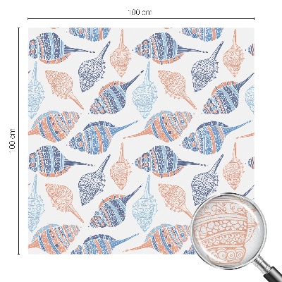 Mlečna folija za okna vitraž Morske školjke