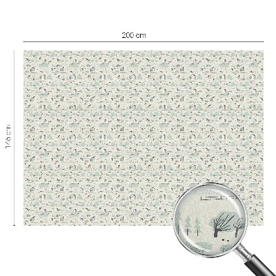 Okenska folija vitraž za zasebnost Idilična vas