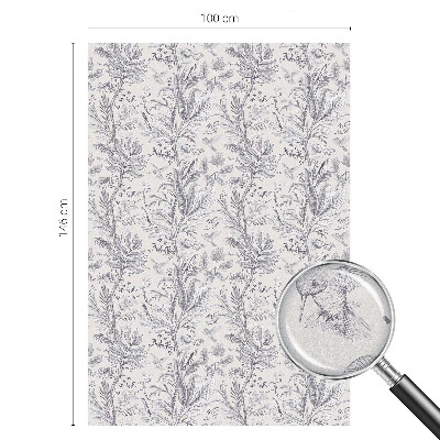 Okenska folija vitraž za zasebnost Listi in metulji