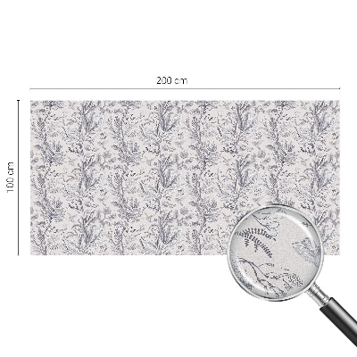 Okenska folija vitraž za zasebnost Listi in metulji