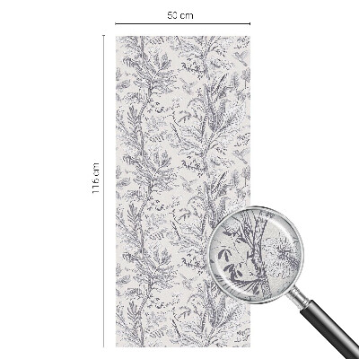 Okenska folija vitraž za zasebnost Listi in metulji