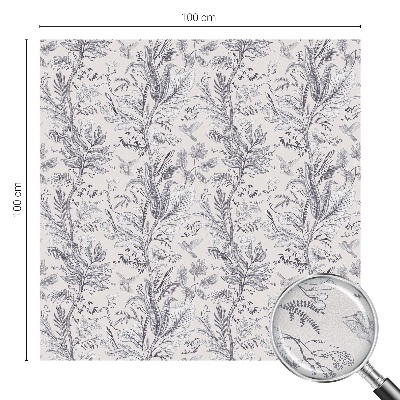 Okenska folija vitraž za zasebnost Listi in metulji