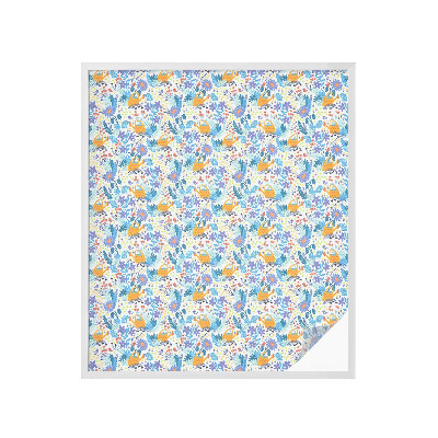 Okenska folija vitraž za zasebnost Rastlinski motiv