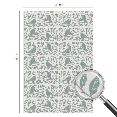 Mlečna folija za okna vitraž Ptičji motiv