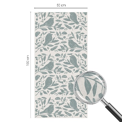 Mlečna folija za okna vitraž Ptičji motiv