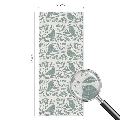 Mlečna folija za okna vitraž Ptičji motiv