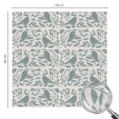 Mlečna folija za okna vitraž Ptičji motiv