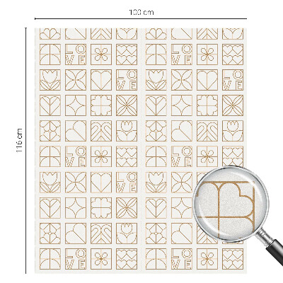 Dekorativna folija za steklo vitraž Geometrična ljubezen