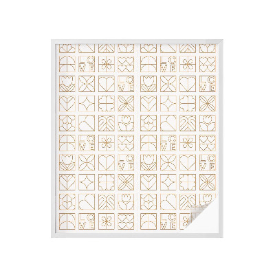 Dekorativna folija za steklo vitraž Geometrična ljubezen