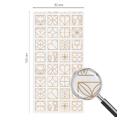 Dekorativna folija za steklo vitraž Geometrična ljubezen