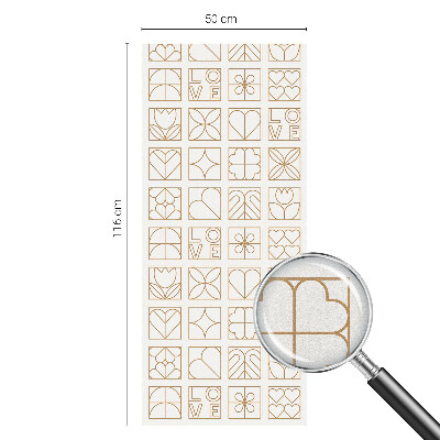 Dekorativna folija za steklo vitraž Geometrična ljubezen