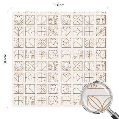 Dekorativna folija za steklo vitraž Geometrična ljubezen