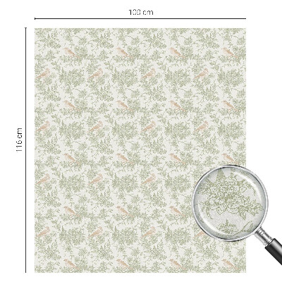 Dekorativna folija za steklo vitraž Ptice rastline