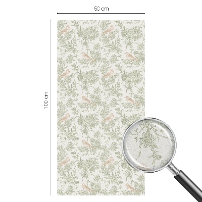 Dekorativna folija za steklo vitraž Ptice rastline