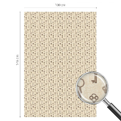 Mlečna folija za okna vitraž Skrivnostni ključi