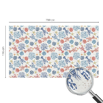 Okenska folija vitraž za zasebnost Rakovi korali