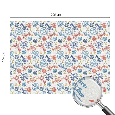 Okenska folija vitraž za zasebnost Rakovi korali