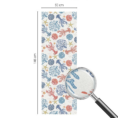 Okenska folija vitraž za zasebnost Rakovi korali