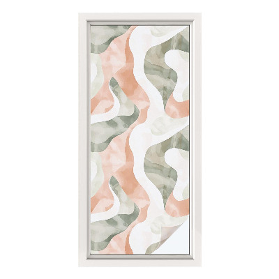 Mlečna folija za okna vitraž Barviti valovi