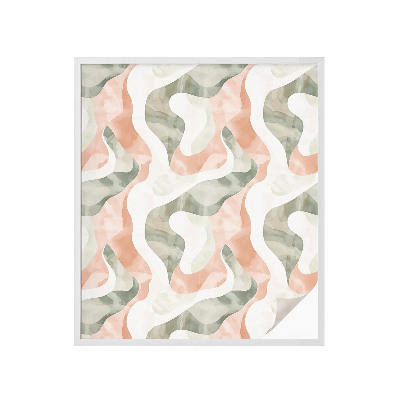 Mlečna folija za okna vitraž Barviti valovi