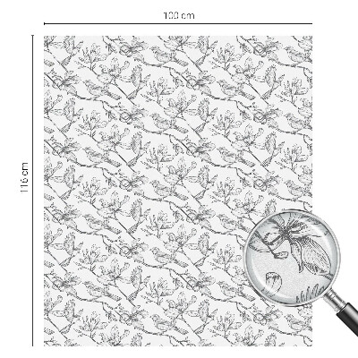 Folija za okna proti soncu Ptice in rože