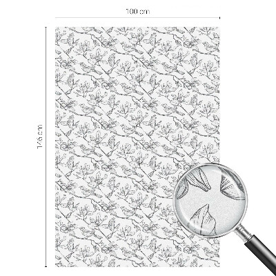 Folija za okna proti soncu Ptice in rože