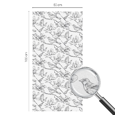 Folija za okna proti soncu Ptice in rože
