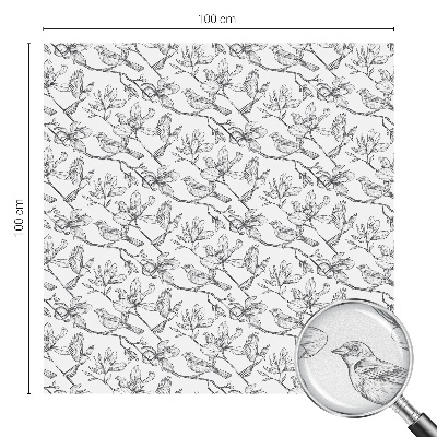 Folija za okna proti soncu Ptice in rože