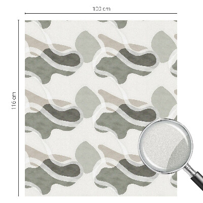 Mlečna folija za okna vitraž Organski vzorec