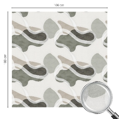 Mlečna folija za okna vitraž Organski vzorec